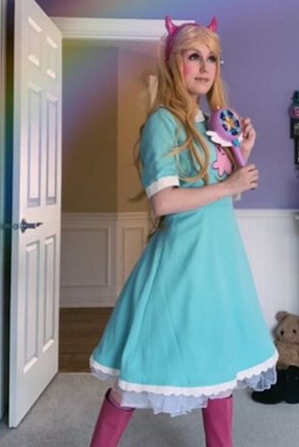 Erin Millhouse has been involved in cosplay since 7th grade. She is seen here dressed as Star Butterfly, a character from a Disney Cartoon, Star vs the Forces of Evil. Photo Courtesy of Erin Millhouse.