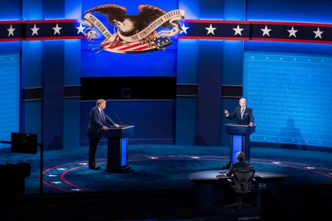 President Donald Trump and former Vice President Joe Biden at their first presidential debate. 
