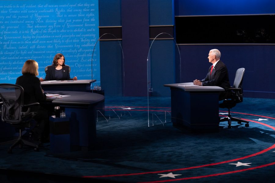 Kamala Harris and Mike Pence at the debate