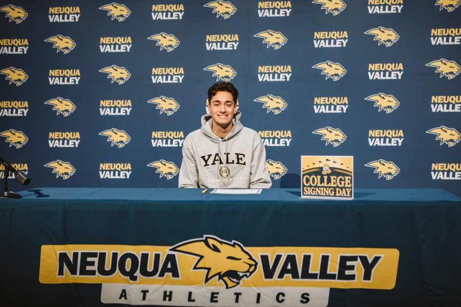Yale commit John Poulakidas shoots and scores as he officially signs his National Letter of Intent. From Coach Cebrzynki: When John attended Neuquas Basketball camps as a child, I remember telling Coach Sutton we have a special player... This guy right here is going to grow up to be an exceptional basketball player.