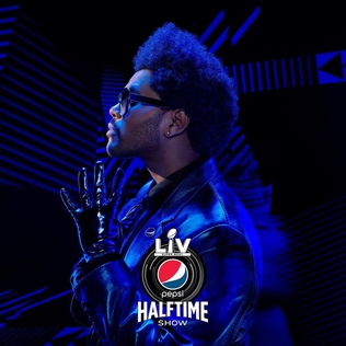 Promotional image of The Weeknd for the 2021 Super Bowl Halftime Show.