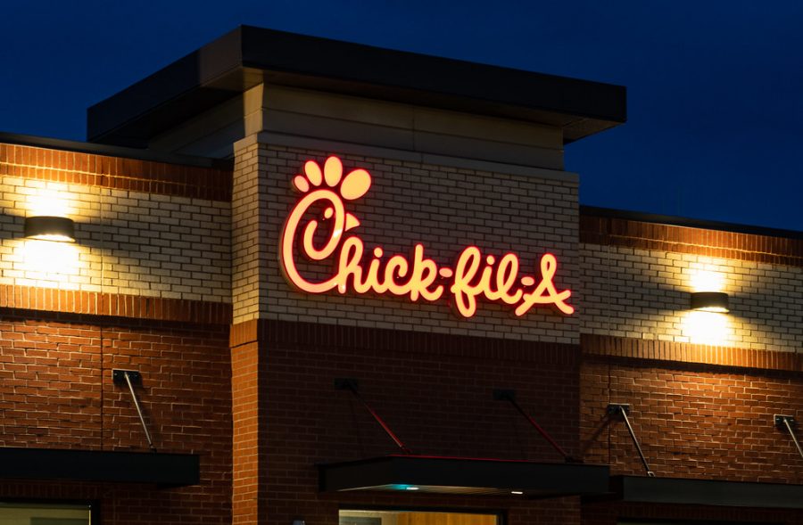 A picture of a Chick-Fil-A chain, famous for good chicken and homophobic donations