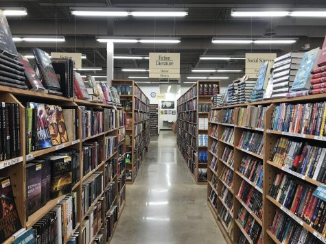 The fiction and literature section located at Half-Price Books on Rt. 59 