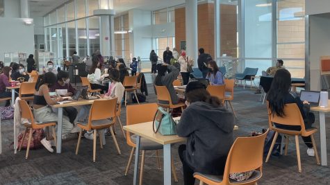 Neuqua students cram the 95th Street Library to study for finals this week.