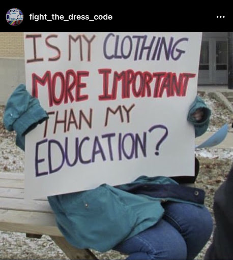Instagram accounts such as the one above post content to protest their school’s dress codes.
