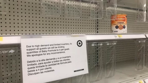 Shelves that are usually filled with baby formulas are now bare.
