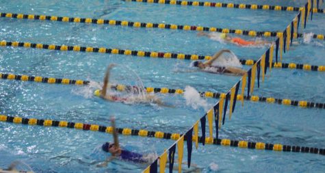 Neuqua Valley High School Swim and Dive starts off with a 100 Medley Relay