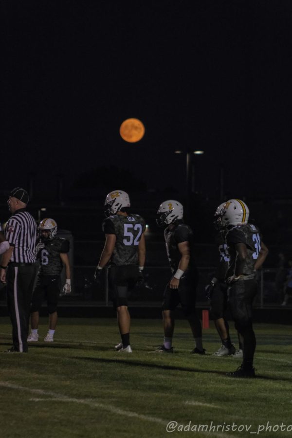 Neuqua Defence Lining up right in front of the moon