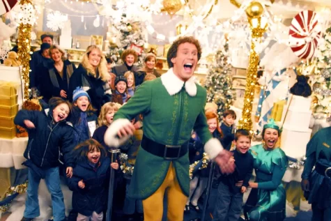 Will Ferrell as Buddy the Elf, an iconic character known especially during the Christmas season.
