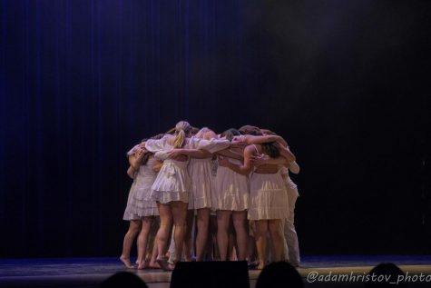 All the Orchesis Seinors hugging during their Your Story Matters dance