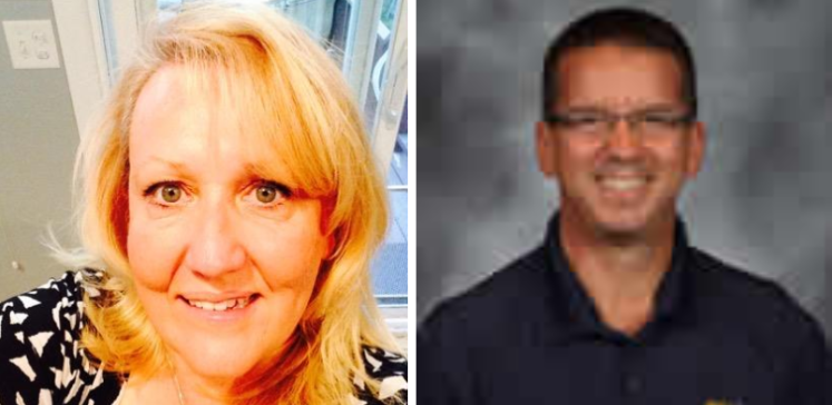 Patricia Andreas (left) and Leonard Penkala (right), two retiring teachers of Neuqua Valley after the 2022-23 school year.